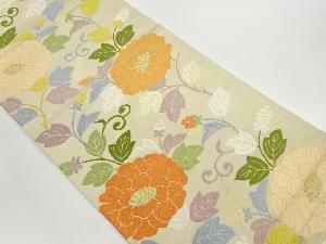 花唐草模様織出し袋帯